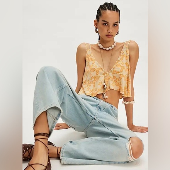 Free People Top Stitch And Tropics Set. NWT. Sand combo - Picture 5 of 5